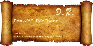 Demkó Róbert névjegykártya